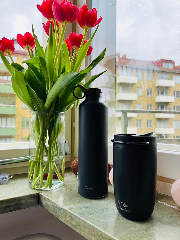 Dark Grey Thermo Bottle - Customer Photo From Cristina Colniceanu